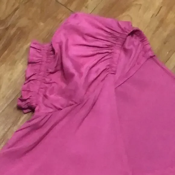Abound Pink Ruffle Sleeve Peplum Hemline Blouse Size XS - Picture 5 of 7